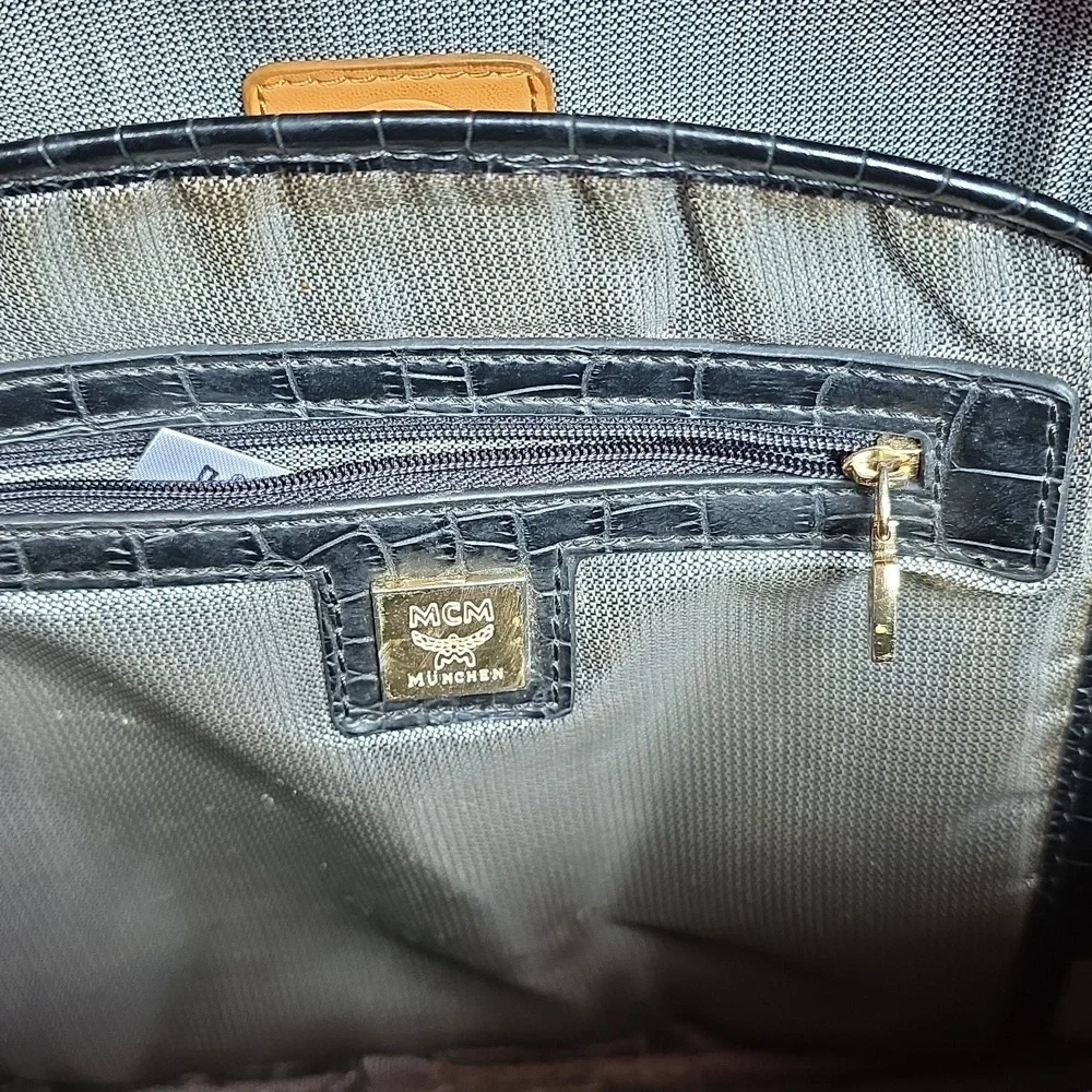 MCM Snakeskin Studded Backpack - Picture 5 of 11